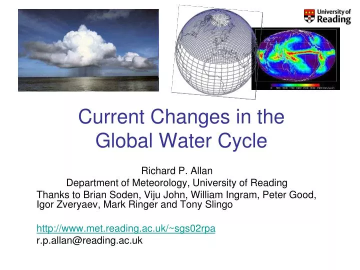 current changes in the global water cycle