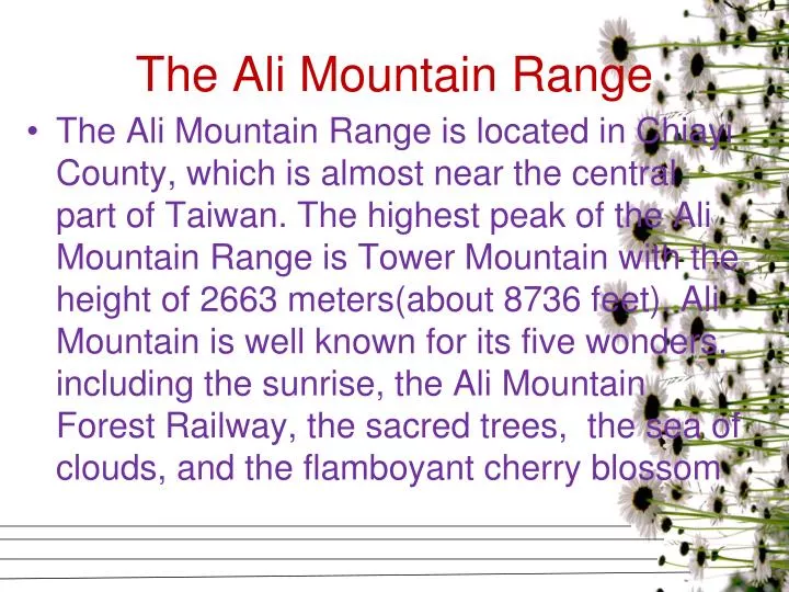 the ali mountain range
