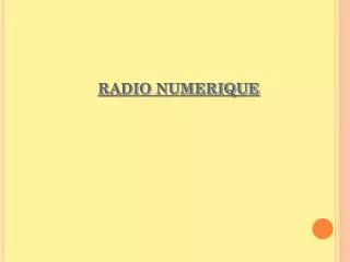radio numerique