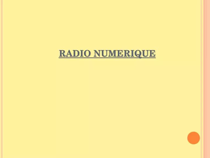 radio numerique