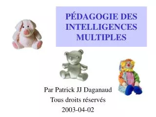 p dagogie des intelligences multiples