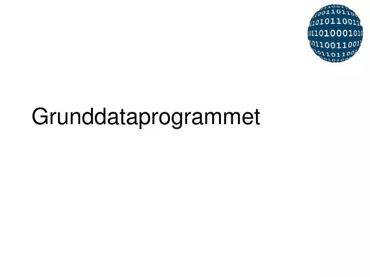 grunddataprogrammet