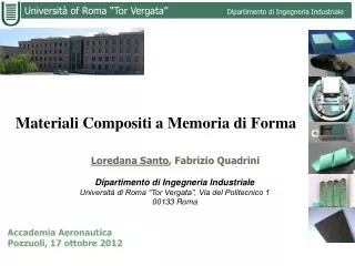 materiali compositi a memoria di forma