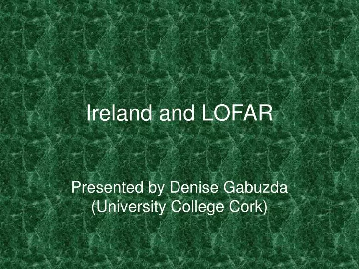 ireland and lofar
