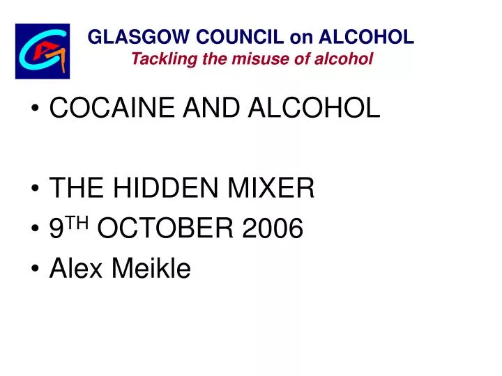 glasgow council on alcohol tackling the misuse of alcohol
