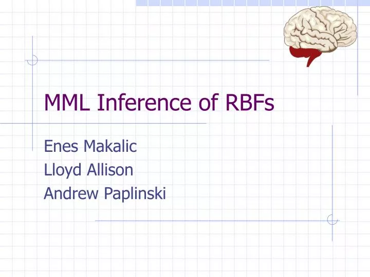mml inference of rbfs