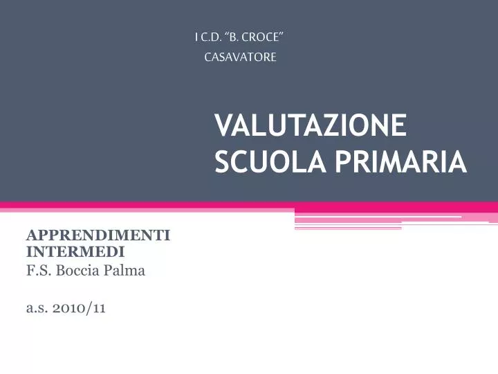 valutazione scuola primaria