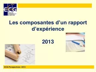 les composantes d un rapport d exp rience 2013