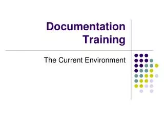 Documentation Training