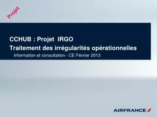 cchub pr o jet irgo traitement des irr gularit s op rationnelles