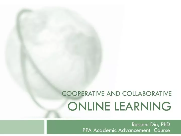 cooperative and collaborative online learning