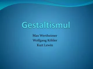 gestaltismul