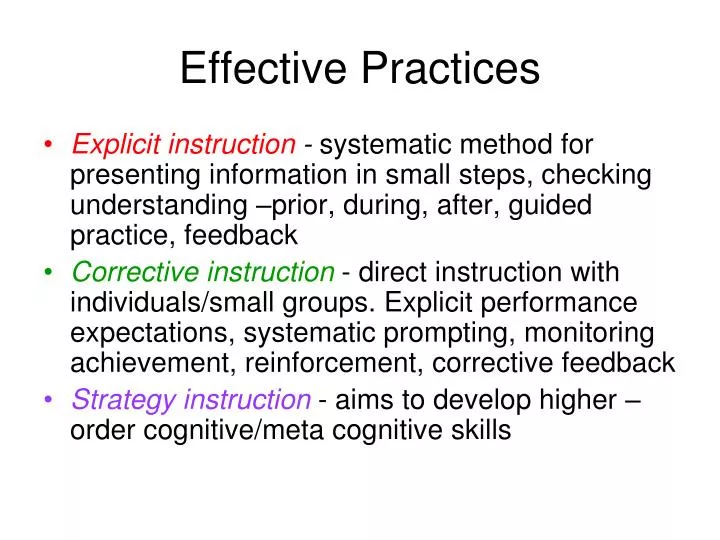 effective practices