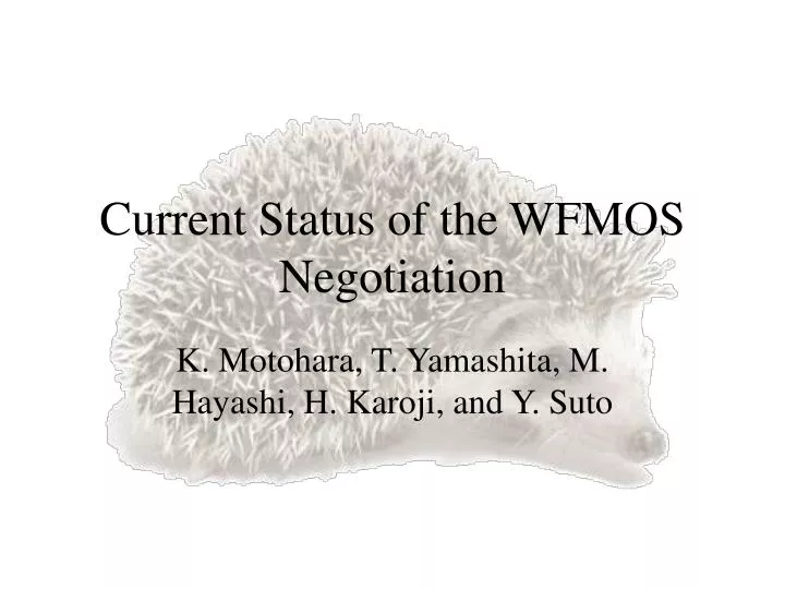 current status of the wfmos negotiation