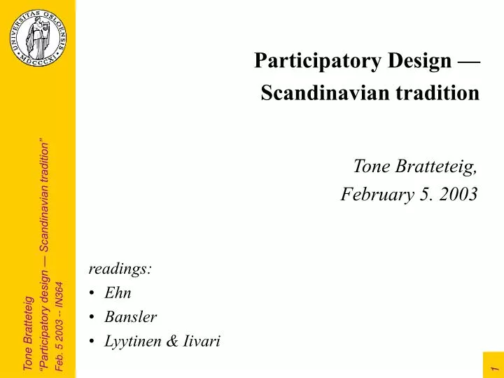 participatory design scandinavian tradition