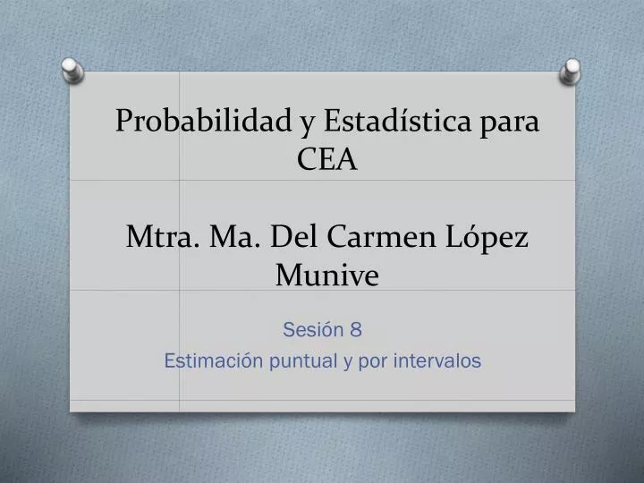 probabilidad y estad stica para cea mtra ma del carmen l pez munive