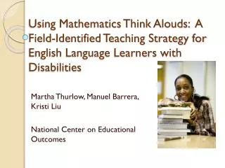 Martha Thurlow, Manuel Barrera, Kristi Liu National Center on Educational Outcomes
