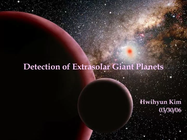 detection of extrasolar giant planets