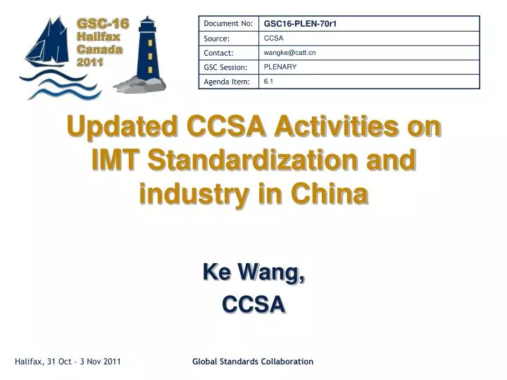 updated ccsa activities on imt standardization and industry in china