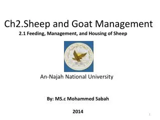 Ch2.Sheep and Goat Management