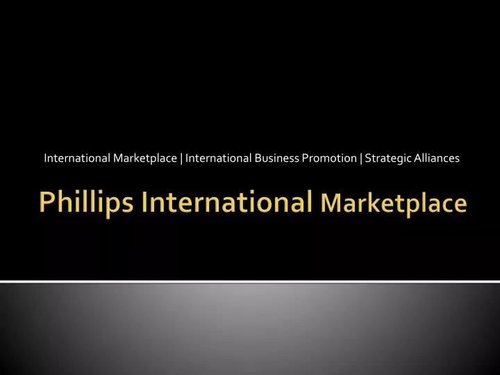 international marketplace international business promotion strategic alliances