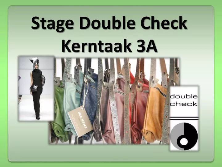 stage double check kerntaak 3a