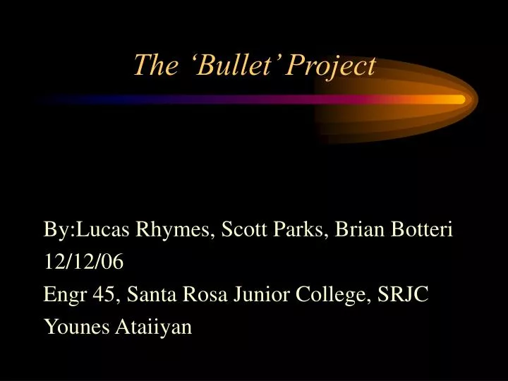 the bullet project
