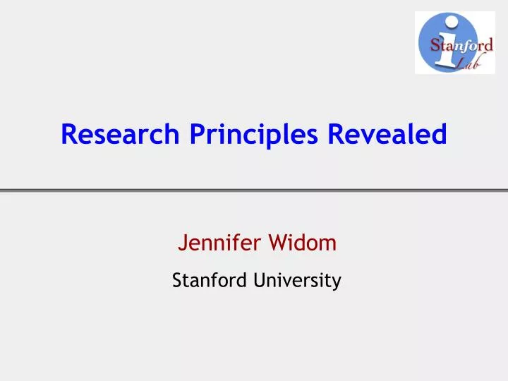research principles revealed