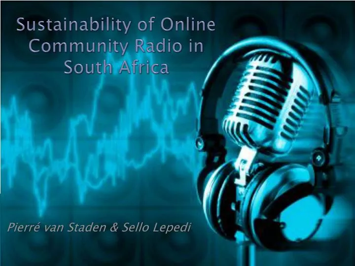 sustainability of online community radio in south africa