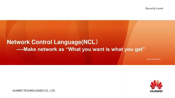 network control language ncl make network as what you want is what you get