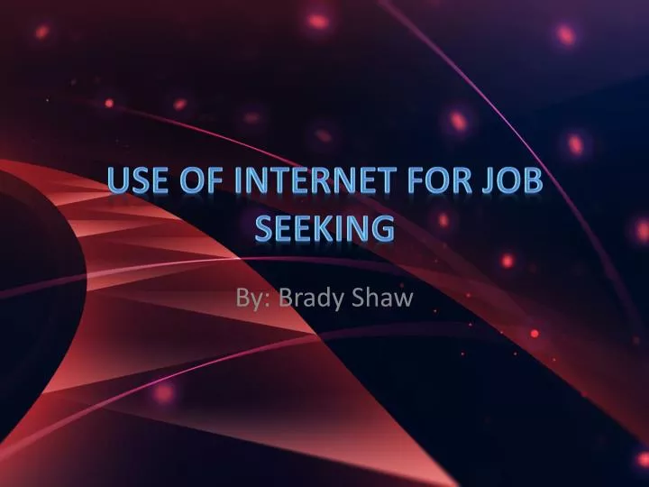 use of internet for job seeking