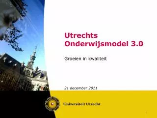 utrechts onderwijsmodel 3 0