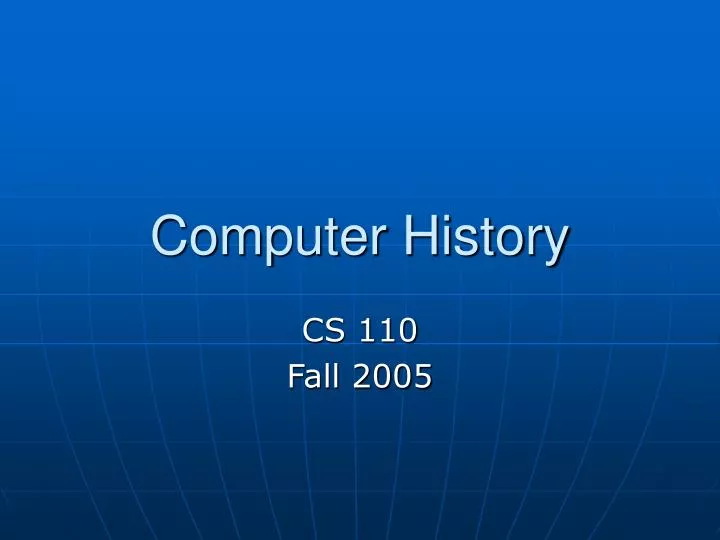 computer history