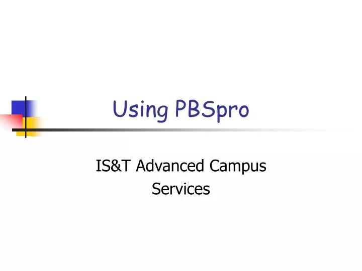 using pbspro