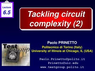 Tackling circuit complexity (2)