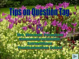 Tips on Question Tag