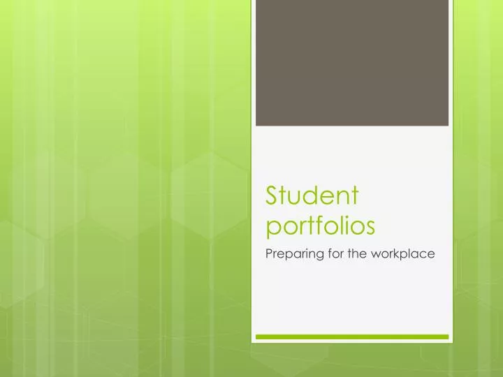 student portfolios