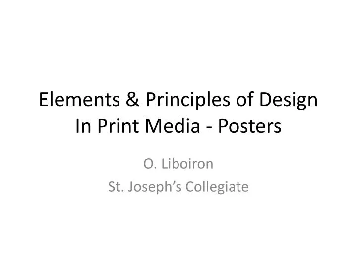 elements principles of design in print media posters