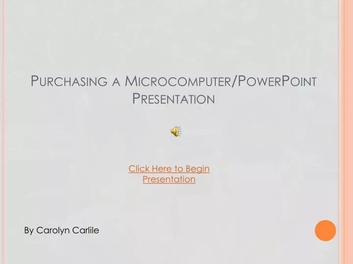purchasing a microcomputer powerpoint presentation