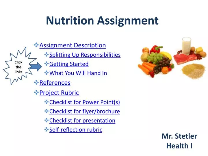 nutrition assignment