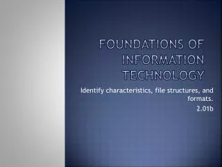 Foundations of Information Technology
