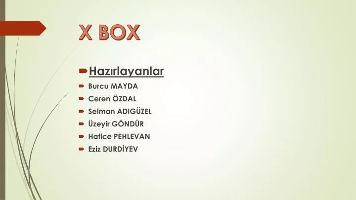 x box