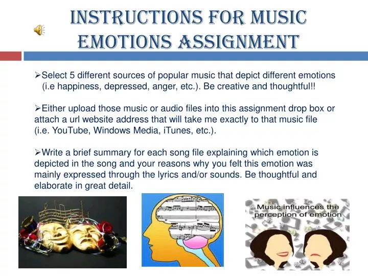 instructions for music emotions assignment