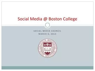 Social Media @ Boston College
