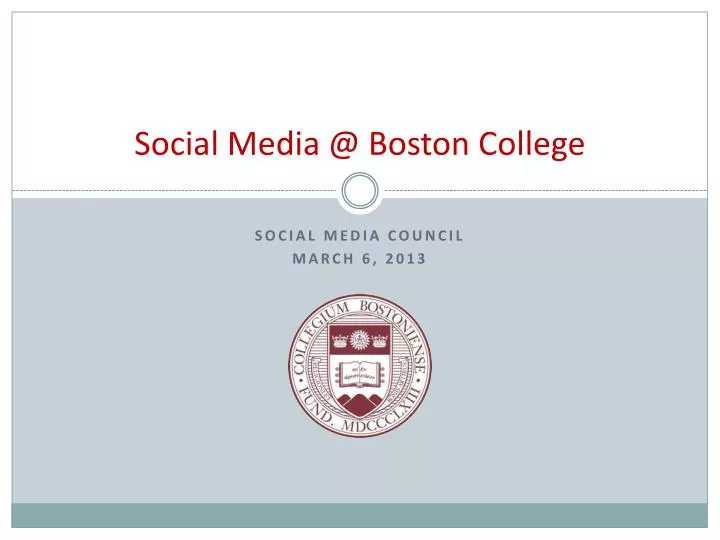 social media @ boston college