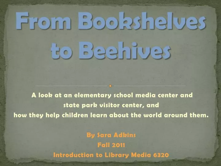 from bookshelves to beehives