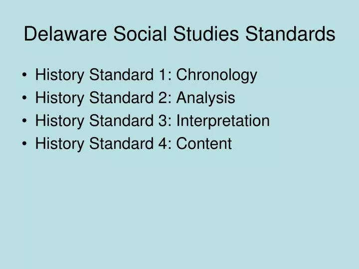 delaware social studies standards