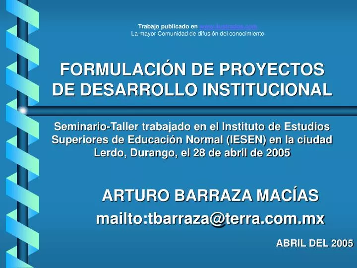 arturo barraza mac as mailto tbarraza@terra com mx abril del 2005