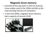 Magnetic drum memory - slide 1