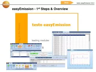 easyEmission - 1 st Steps &amp; Overview